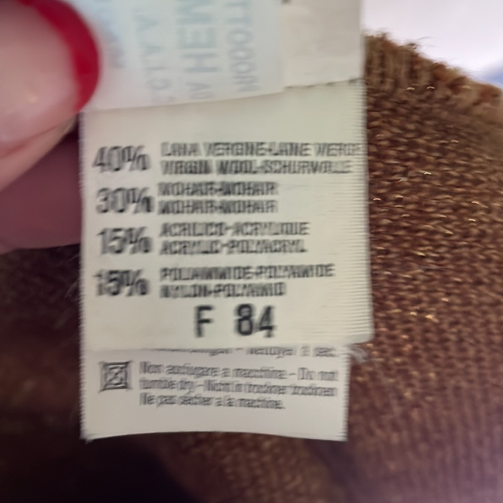 MCM 🎉 Vintage Virgin Wool/Mohair zippered jacket, 🐅striped accent LUXE - Picture 9 of 11